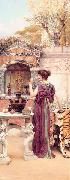 John William Godward, At the Garden Shrine, Pompeii